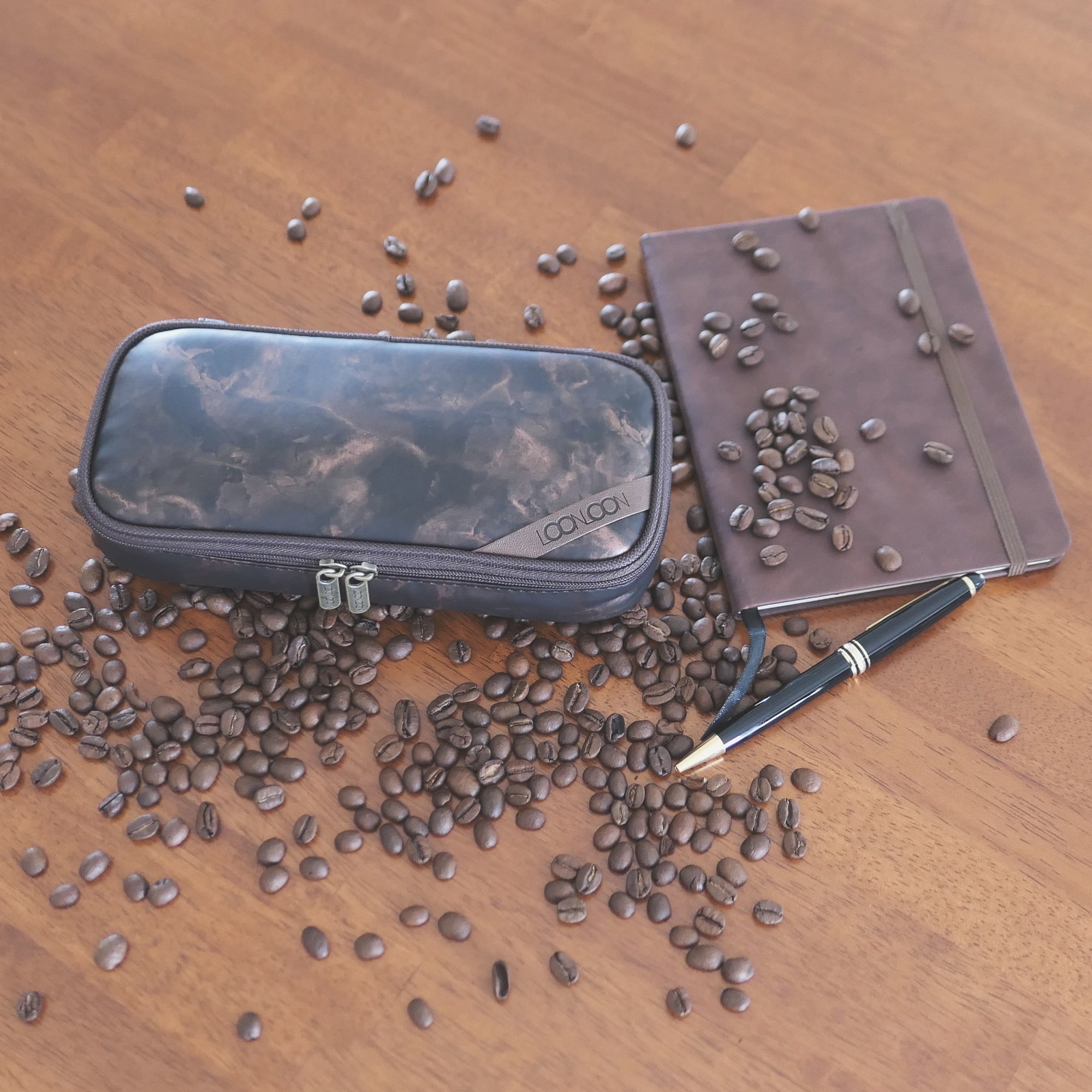 LOONLOON 663 ストーン ペンケース (コーヒーブラウン)【8月下旬発売予定】