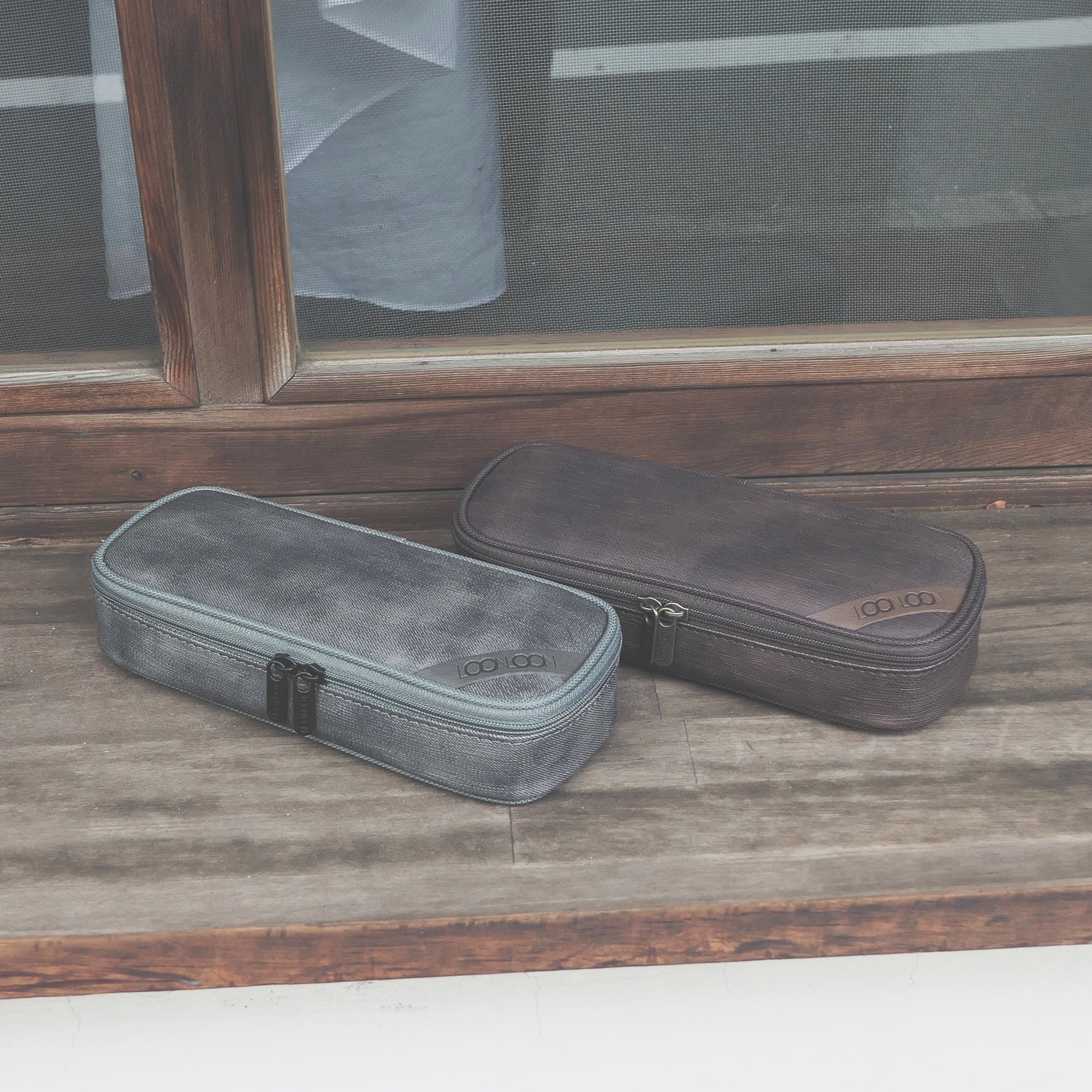 LOONLOON 600 ウォッシュド ペンケース (ラストブラウン)