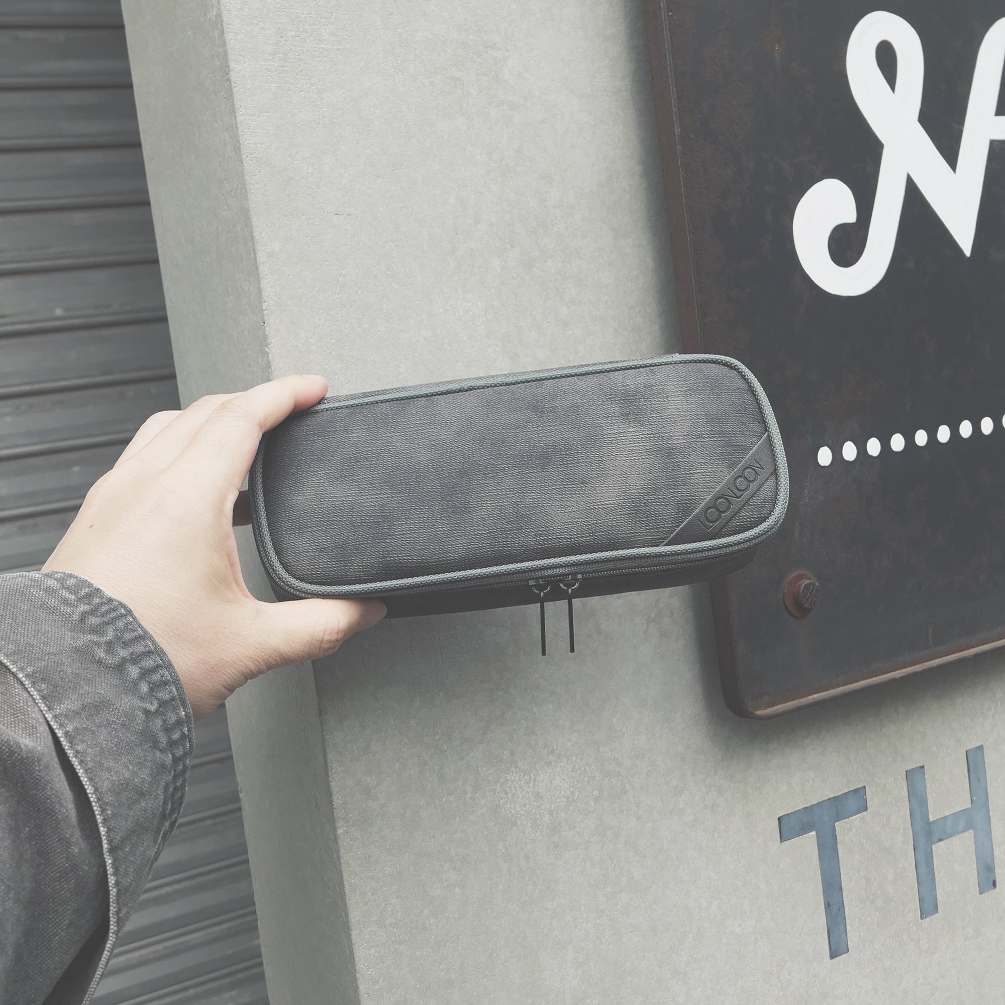 LOONLOON 600 ウォッシュド ペンケース (フォギーグレー)