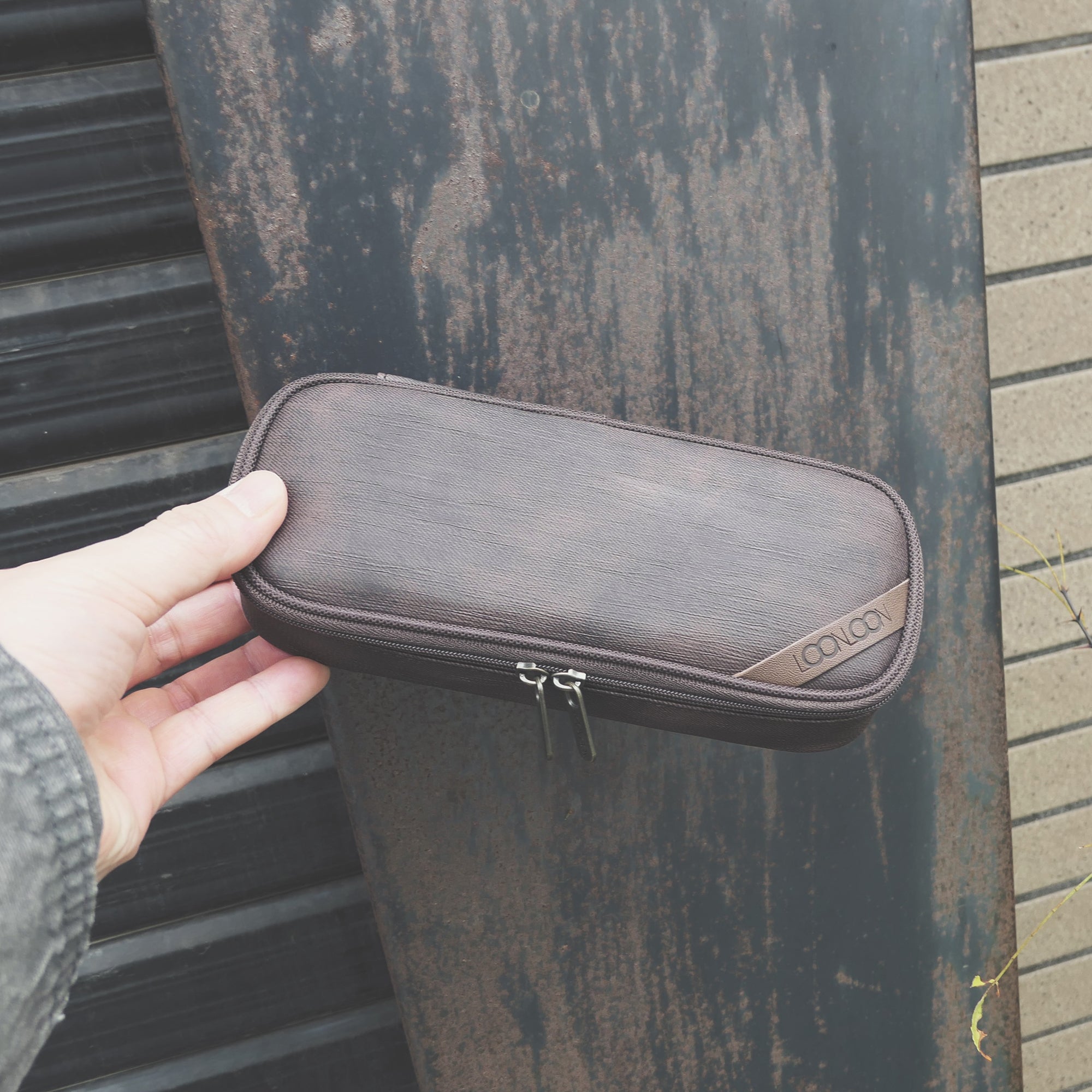 LOONLOON 600 ウォッシュド ペンケース (ラストブラウン)