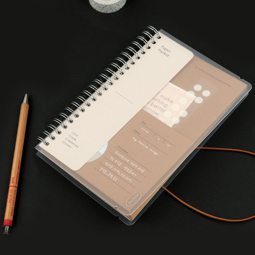 PAPERIAN アーカイブ ペーパーポケット 24ポケット リングノート
